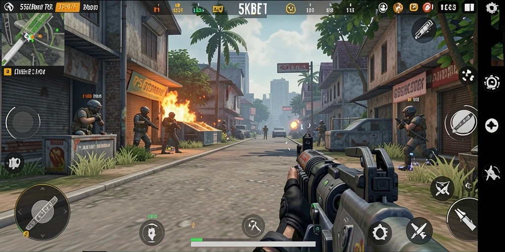 Tampilan gameplay mendebarkan dari 55KBET dengan aksi intens.