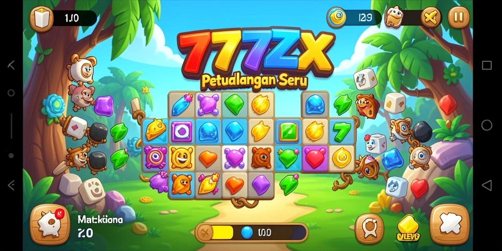 Gameplay seru dengan kombinasi warna-warni dalam 777ZX.