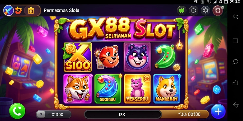 Screenshot GX88 menampilkan gameplay slot yang seru dan interaktif.