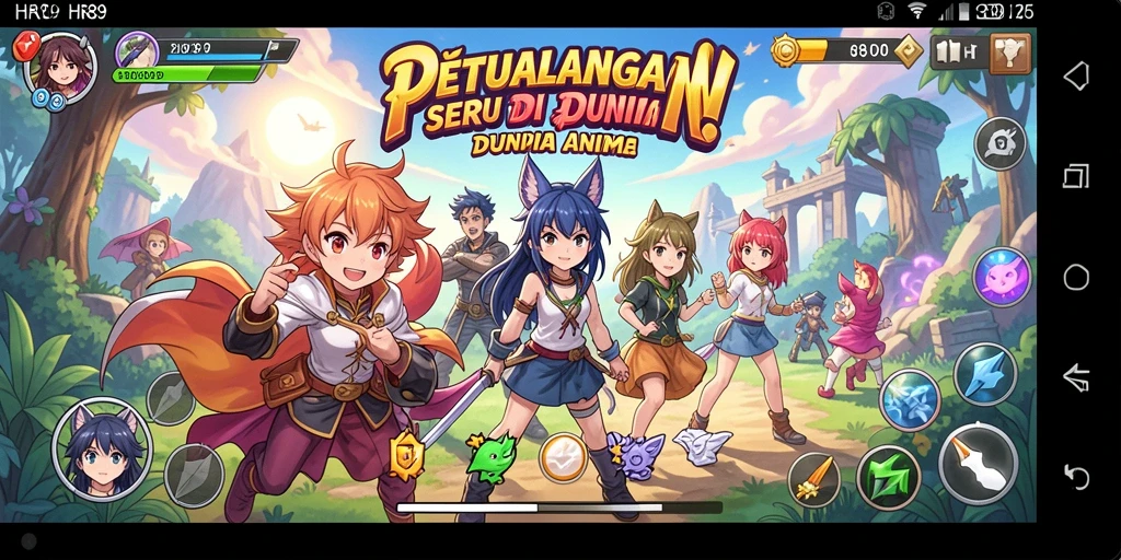 Tangkapan layar HR89 menampilkan aksi seru karakter Anime dalam pertarungan epik.