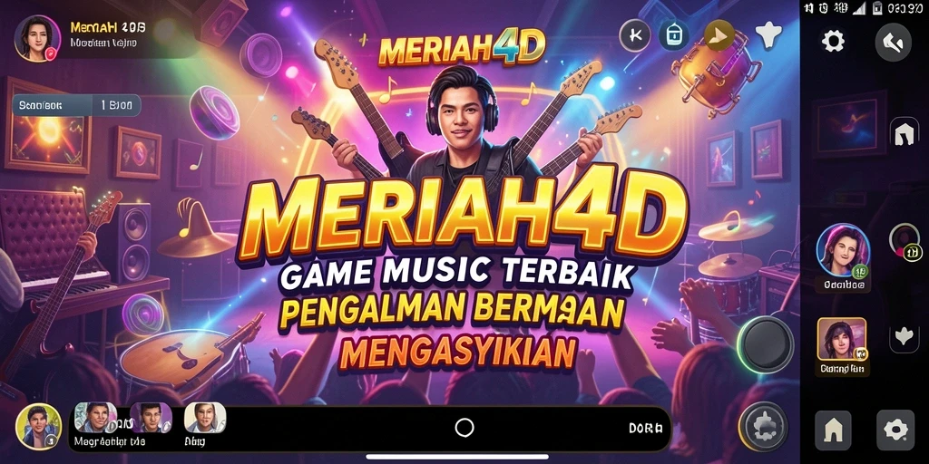 Tampilan gameplay MERIAH4D dengan efek musik yang menarik.