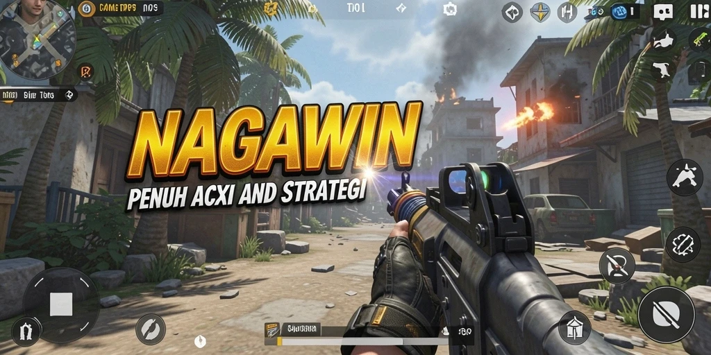 Tampilan gameplay NAGAWIN yang dinamis dan menarik.