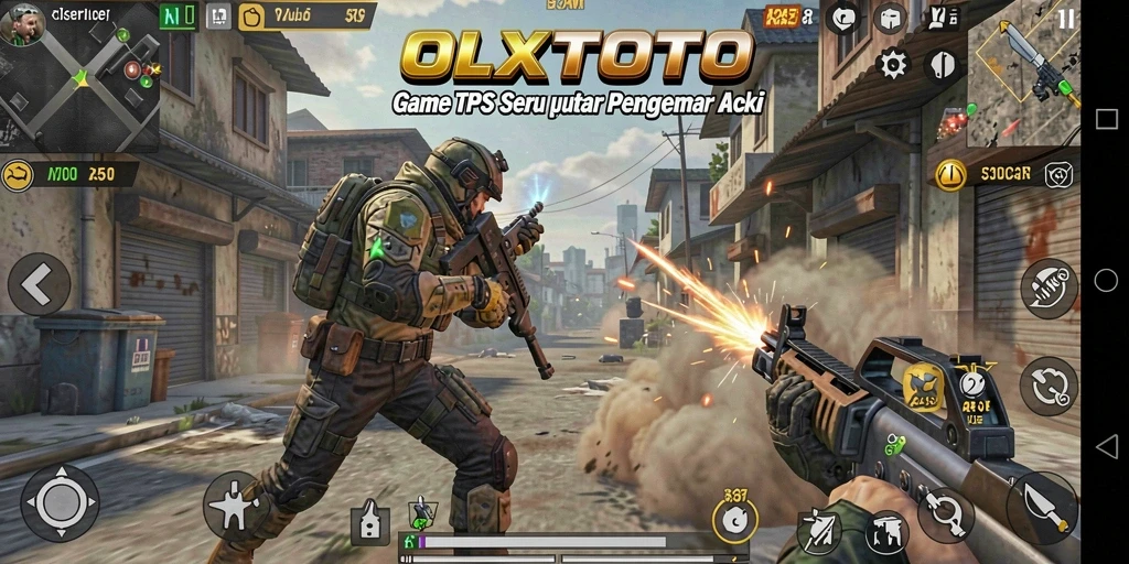 Gameplay OLXTOTO menampilkan aksi menegangkan dalam mode TPS.