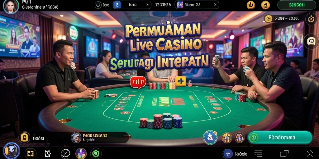Screenshot PG11 menampilkan dealer profesional dan gameplay Live Casino yang menarik.