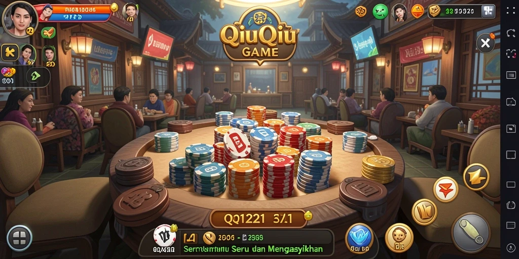 Gameplay QiuQiu yang seru dan mendebarkan di QQ1221.
