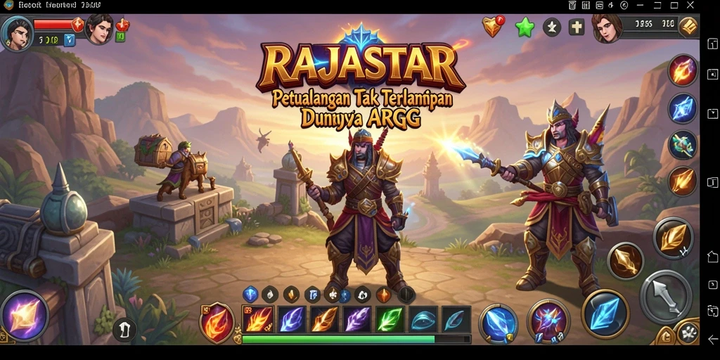 Tampilan gameplay RAJASTAR dengan pertarungan seru dan karakter yang dinamis.
