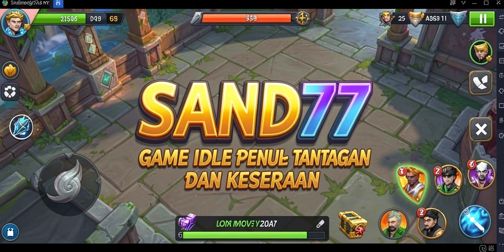 Tampilan permainan SAND77 menunjukkan aksi seru dalam game Idle.