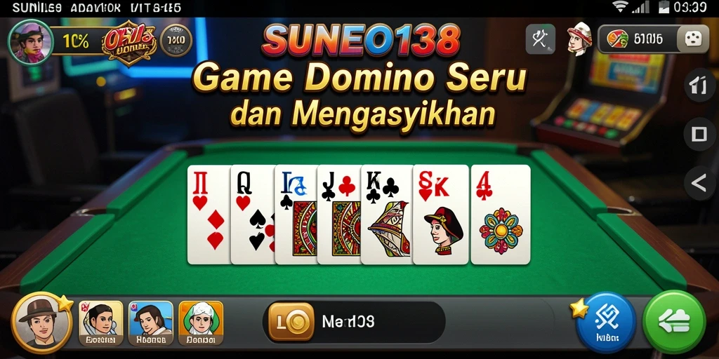 Tangkapan layar gameplay SUNEO138 menampilkan aksi domino yang menegangkan.