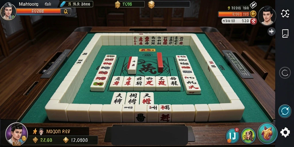 Tampilan menarik dari gameplay TO288 dengan ubin Mahjong.
